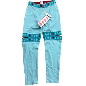 Kappa Blue Cutout Leggings S/L Retro Y2k Streetwear Hip- Hop Sporty Stretch NWT